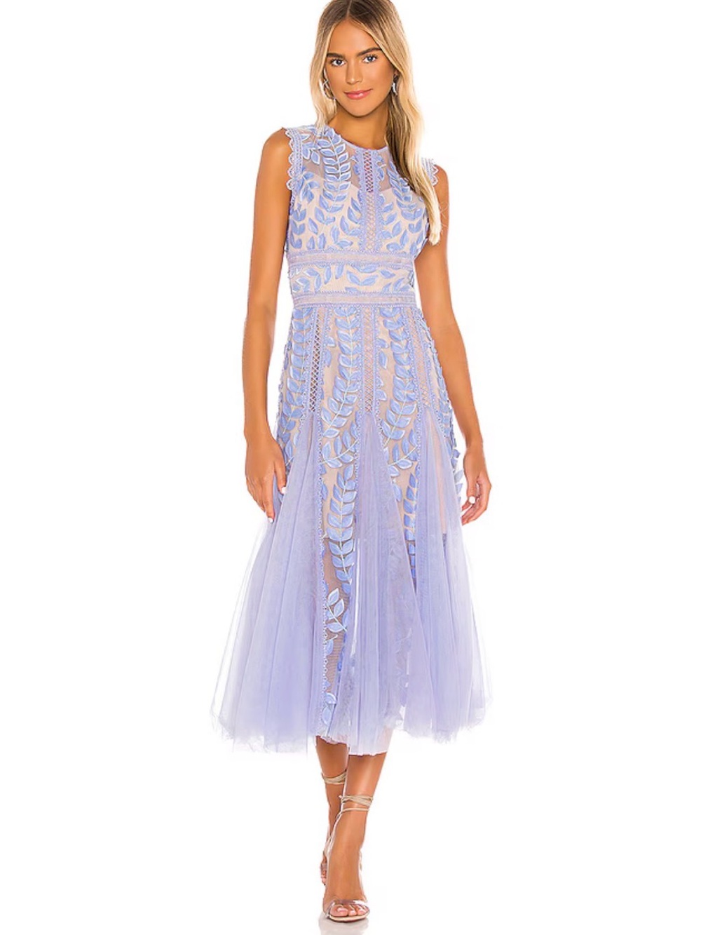 Bronx and Banco violet Flared Dress